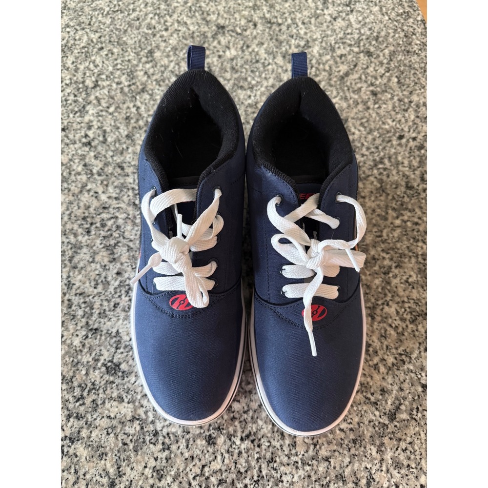 Heelys Pro 20 Wheels Shoes Womens Navy Blue Flame Graphic Skate Sneakers Sz 9